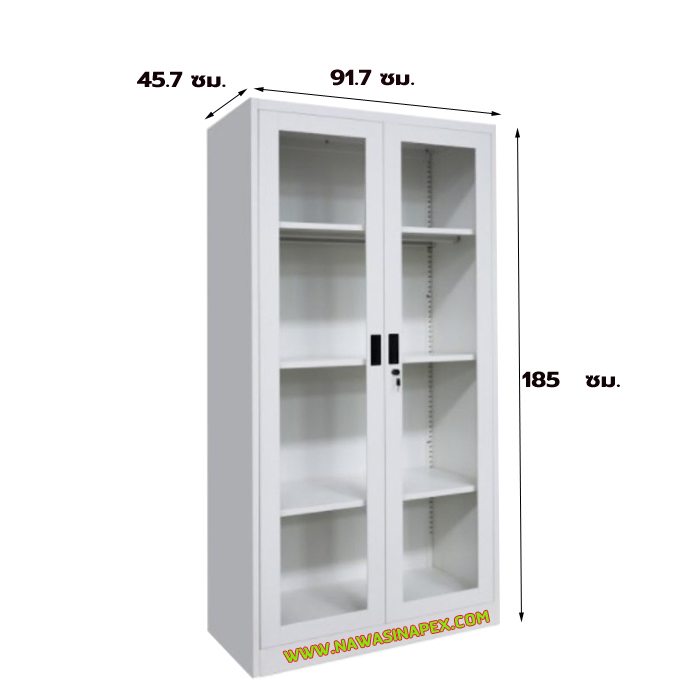 ตู้เหล็ก 2 บานเปิดกระจก FC-G5