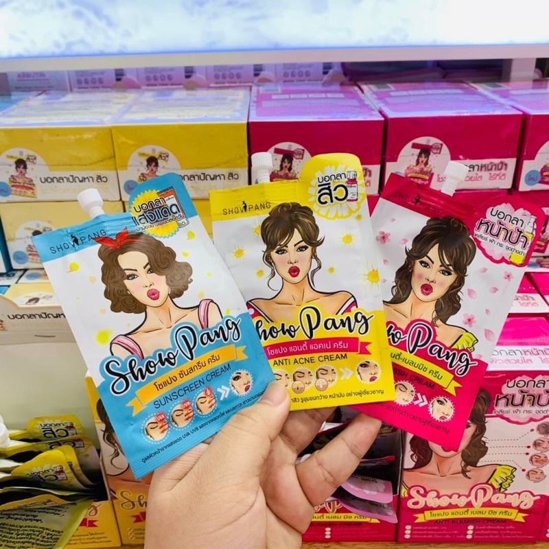 Show Pang Cream 3สูตร Anti Acne / Sunscreen / Anti Blemish