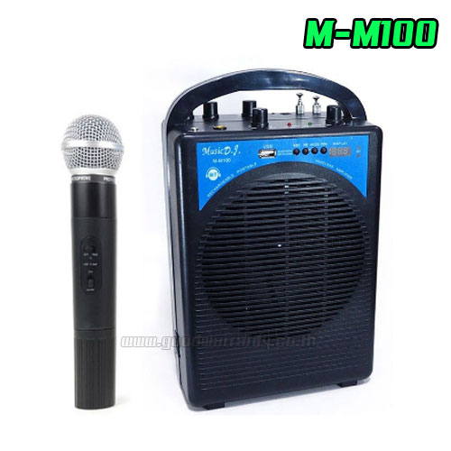 MUSIC DJ M-M100 SPEAKER /3000W.8inch+MIC*3 ตัว BLUETOOTH SP-MJ-10-M100X