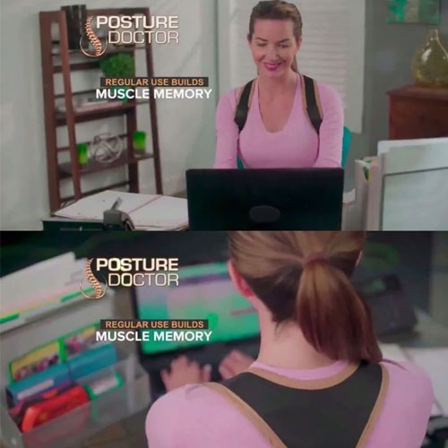 เข็มขัดพยุงหลัง ดัดหลังตรง เสริมบุคลิก POSTURE DOCTOR WH-GE-HE-B2020