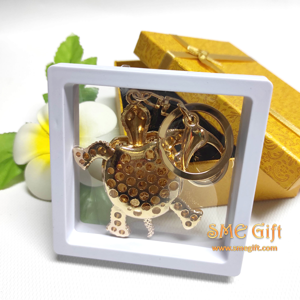 พวงกุญแจ เต่าประดับคริสตัล พร้อมกล่องของขวัญ Turtle Key-02 ชิ้น