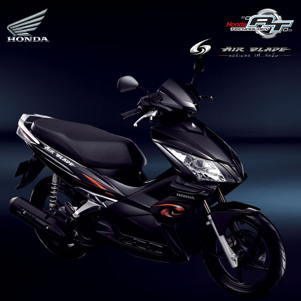 Sticker HONDA AIRBLADE ปี 2006 รุ่น1 ติดรถสี ดำ (เคลือบเงาแท้) สติ๊กเกอร์ ติดรถมอเตอร์ไซค์ ฮอนด้า แอร์เบลด