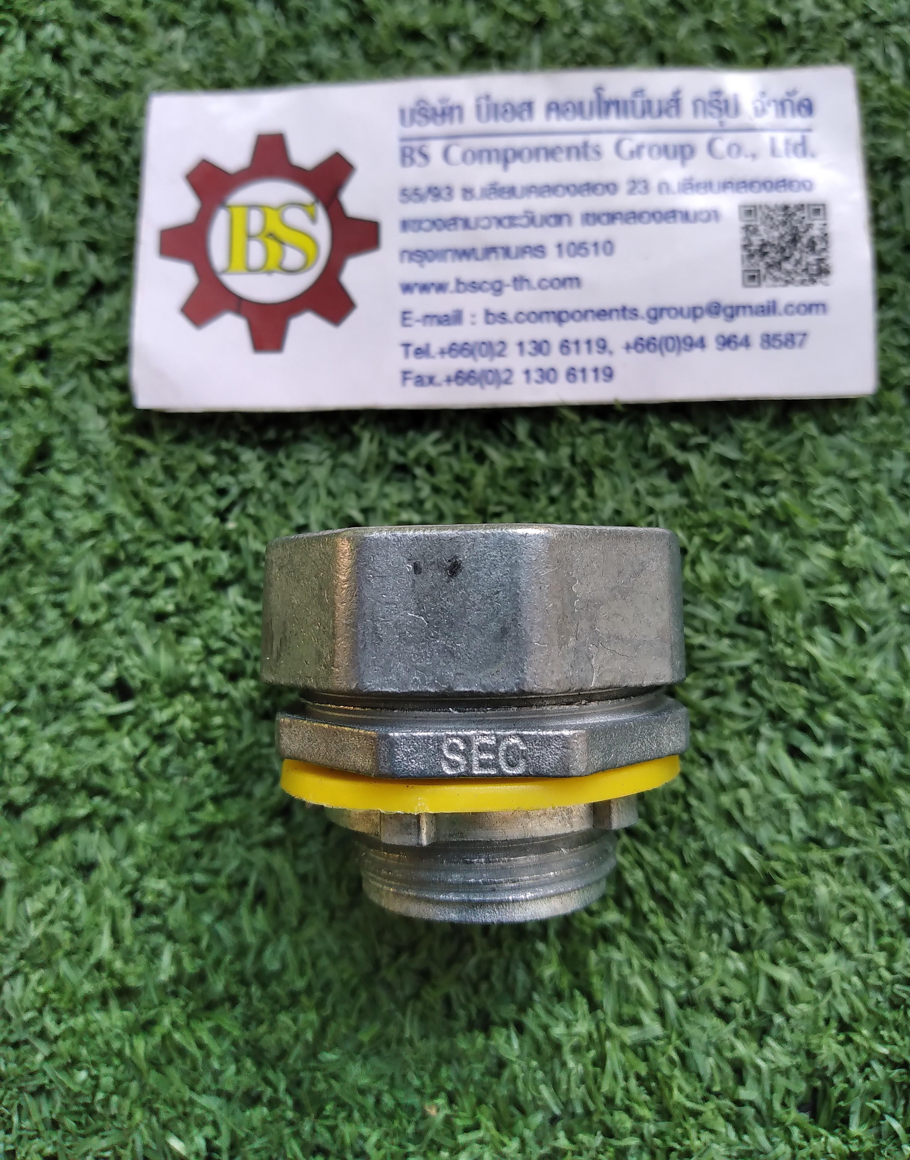 SEC : คอนเนคเตอร์ท่ออ่อนกันน้ำ สีเทา ตรง 3/4"