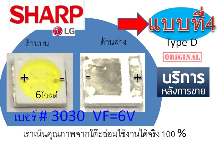 หลอด LED เบอร์ #4 (หนึ่งชุดมีสิบตัว)