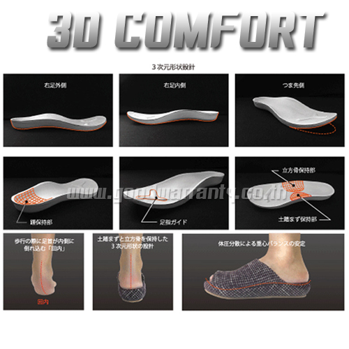 รองเท้านวด เพื่อสุขภาพเท้า 3D comfort molding Arch Fit support สีเทา L 42-43 SKU-00331