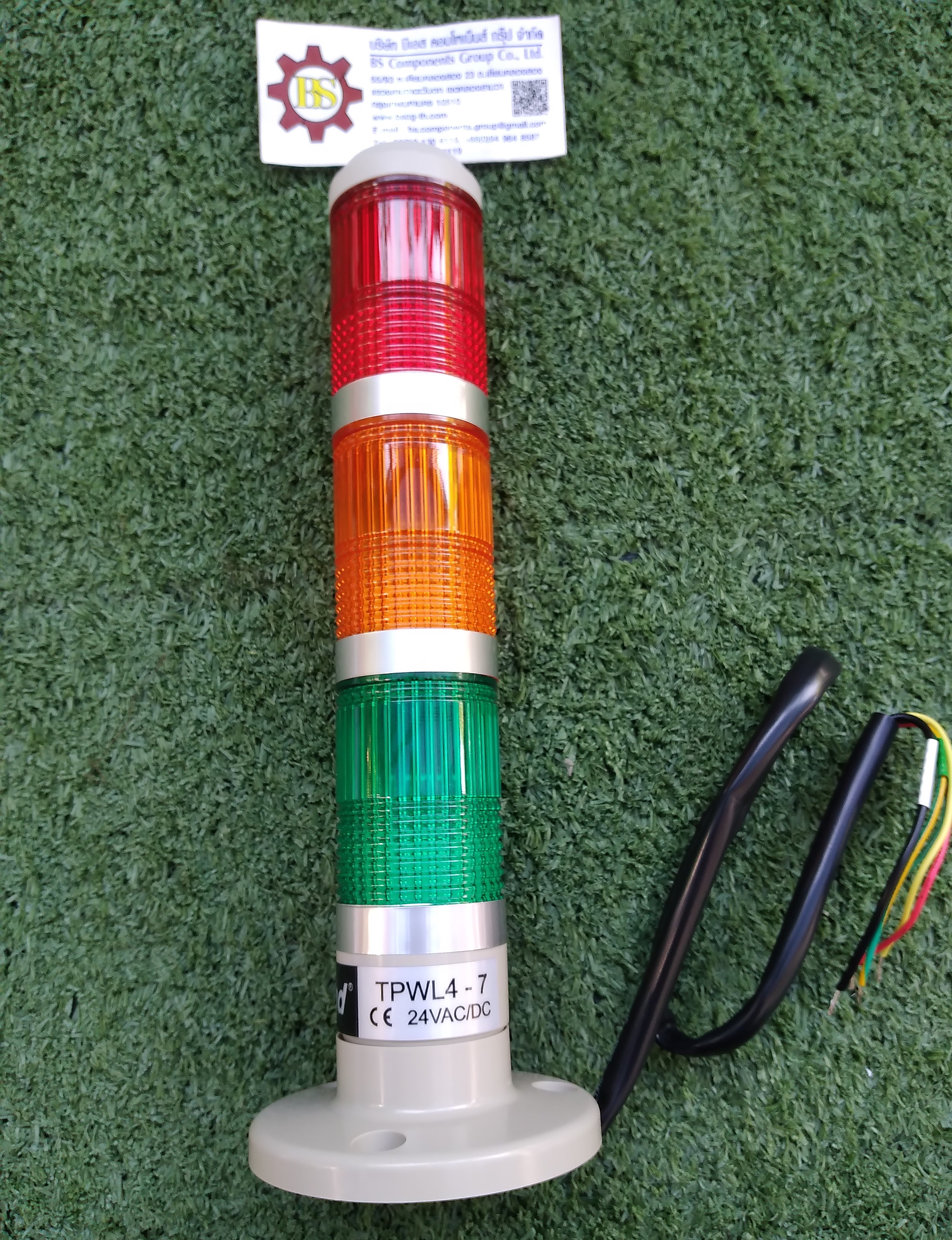 TEND : Tower Light, 40mm. TPWL4-73ROG แบบแป้น, 24V, ชนิดไฟต่อเนื่อง