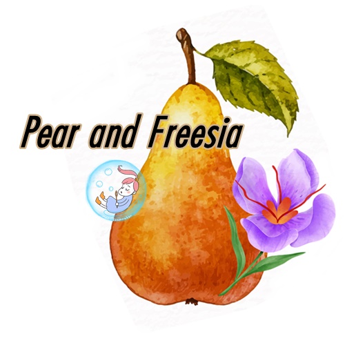 Pear and Freesia หัวน้ำมันหอม ลูกแพร์และฟรีเซีย Floral Fruity Aquatic กลิ่นหอมสบายๆ และอ่อนโยน ละลายในแอกอฮอล์และน้ำมัน ทนอุณหภูมิสูง ไม่เร่งเทรซ COA