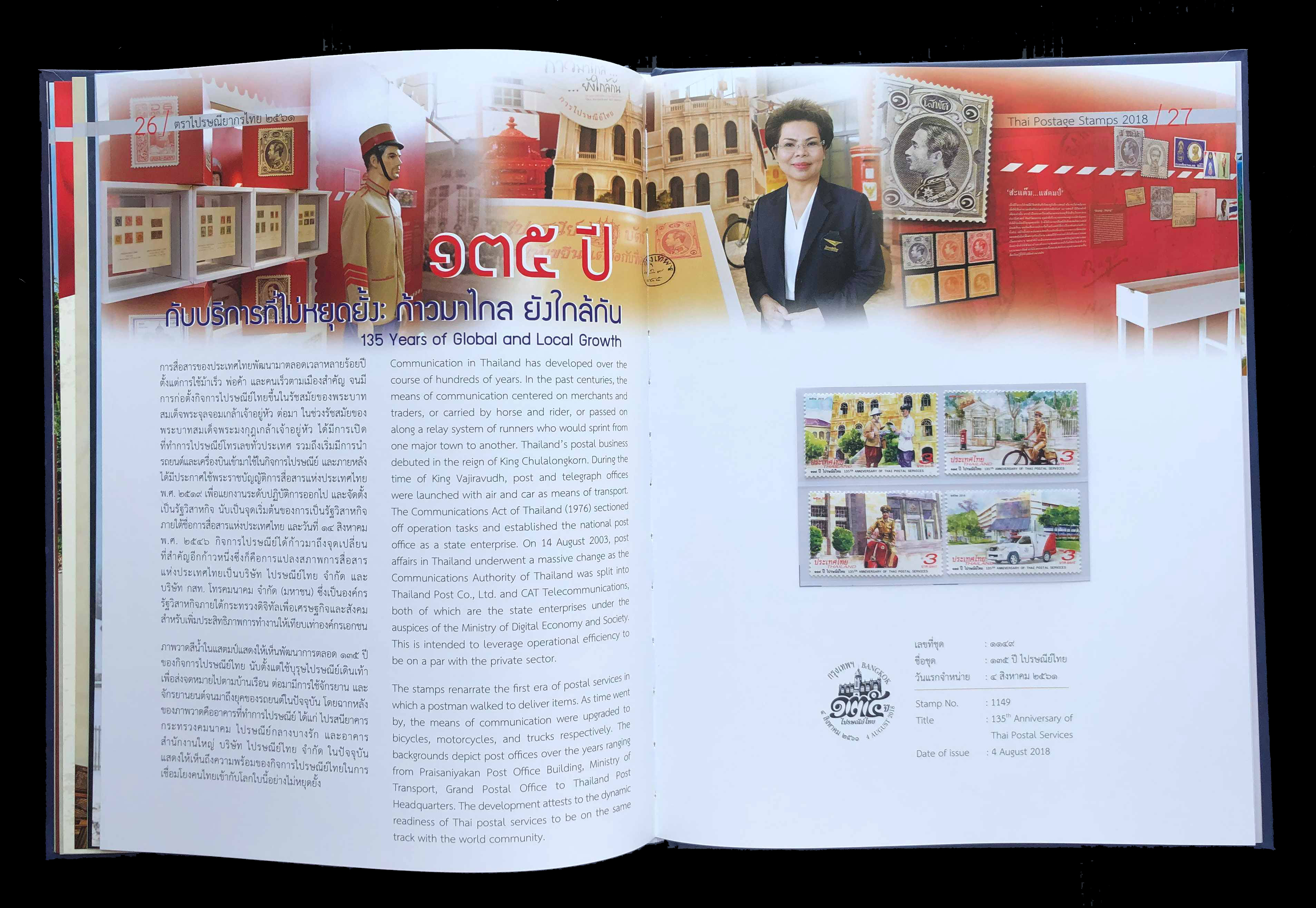 สมุดตราไปรษณียากรไทยประจำปี 2561