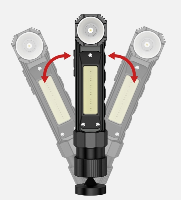 ไฟฉาย Supfire แรงสูง ปรับคองอได้ มีไฟข้าง ไฟสองสี (ขาว+แดง) รุ่น G19