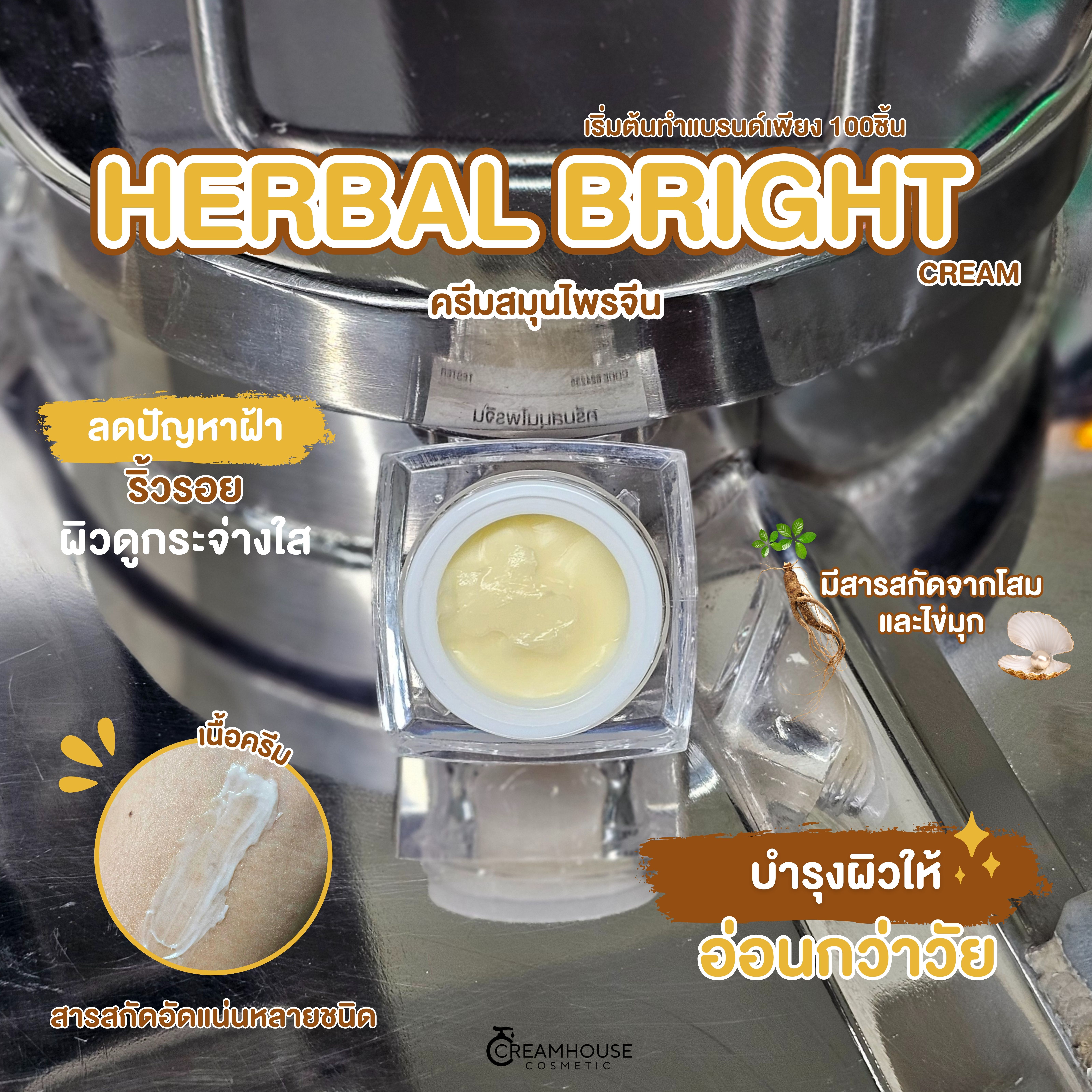 ครีมสมุนไพรจีน - HERBAL BRIGHT CREAM