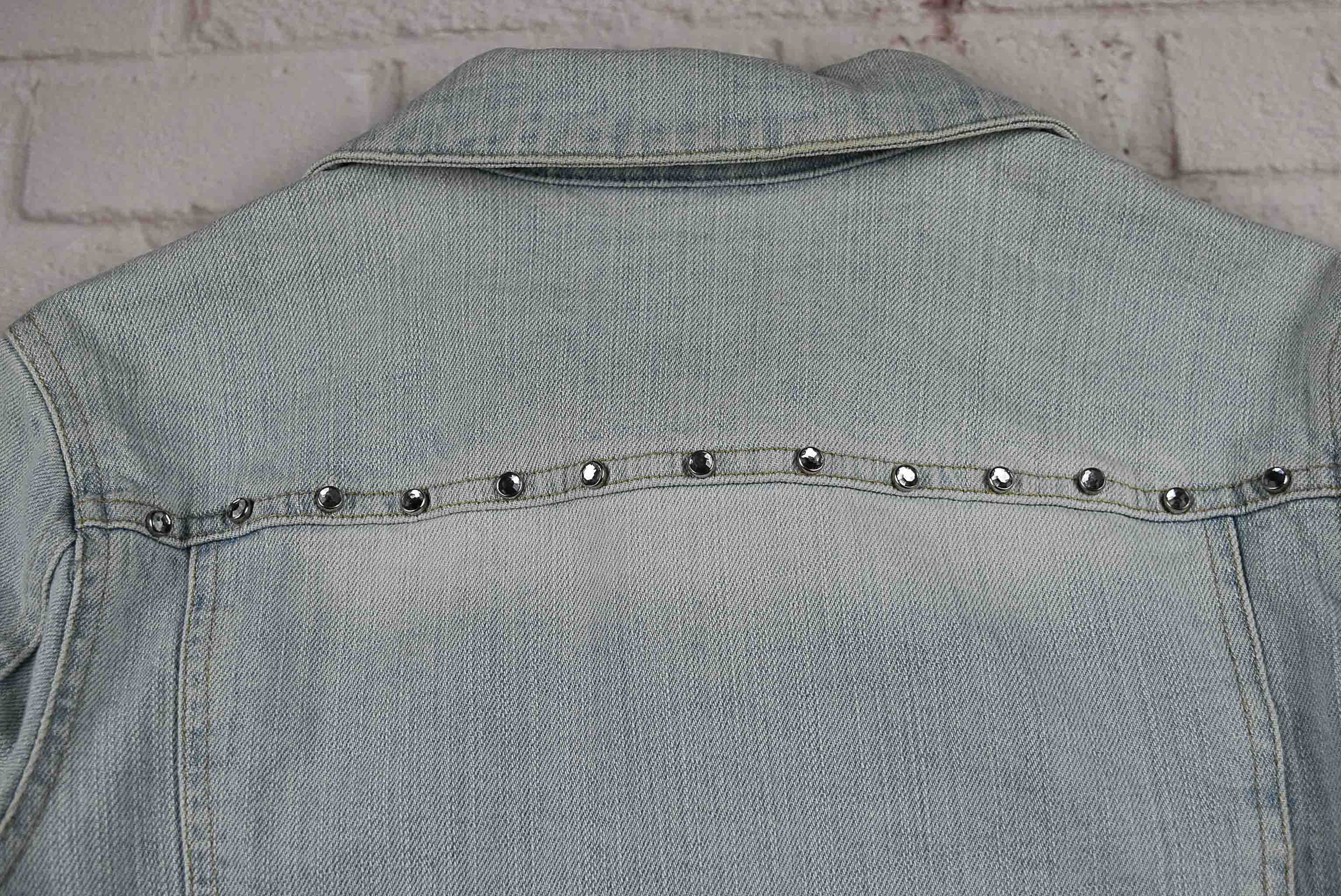 "เสื้อเด็ก" ELVENCE อกจริง 32 ไซส์ 140 เสื้อแจ็คเก็ตยีนส์ แขนยาว เด็กหญิงชาย สีซีด แต่งสวย เนื้อผ้านุ่มใส่สบาย ใส่คลุมกันแดด