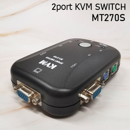 2 PORT KVM SWITCH สำหรับควบคุมจอ1 ตัว และ pc2ตัว SW-GO-XX-KVM01