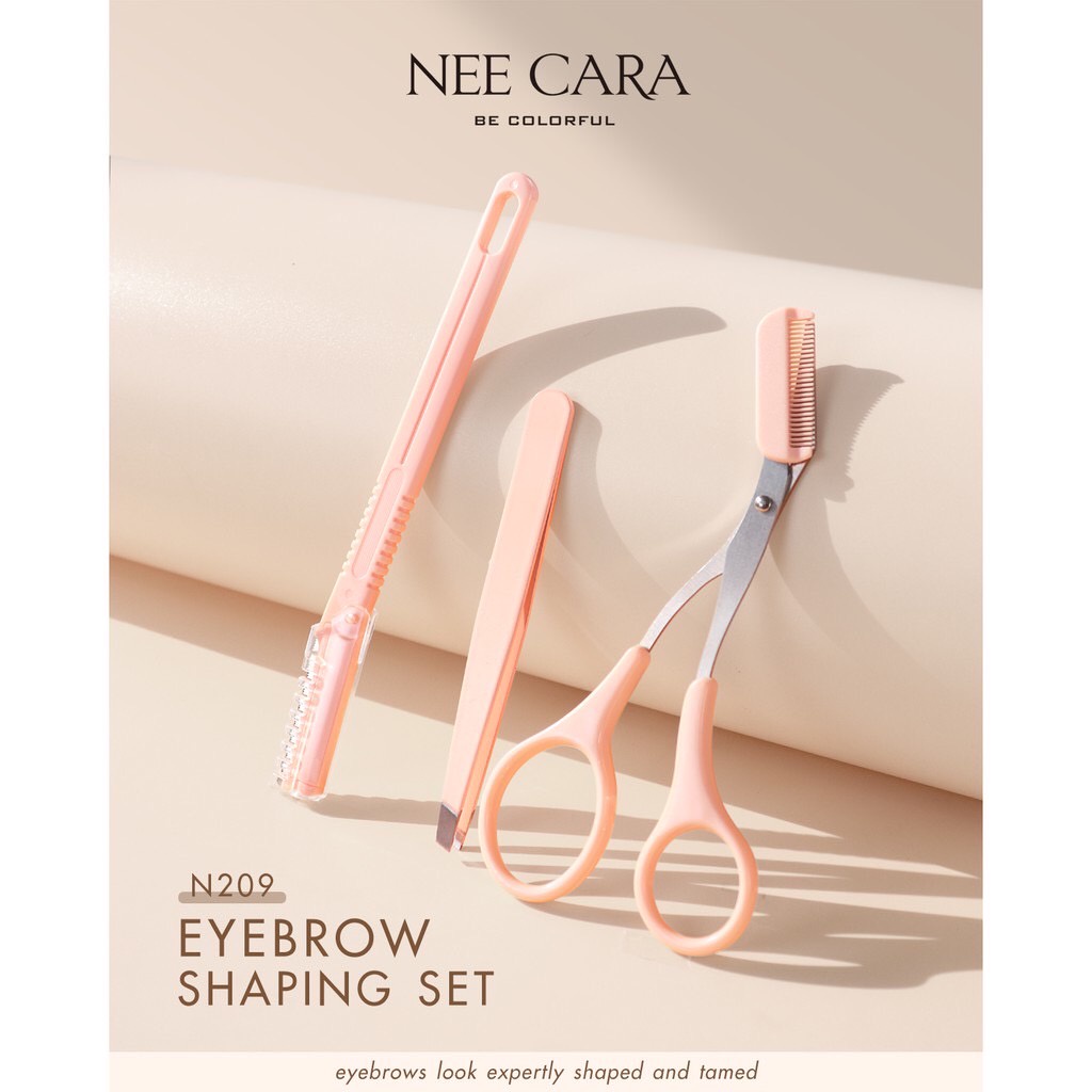 NEE CARA นีคาร่า EYEBROW SHAPING SET N209 เซ็ตแต่งคิ้ว ที่กันคิ้ว