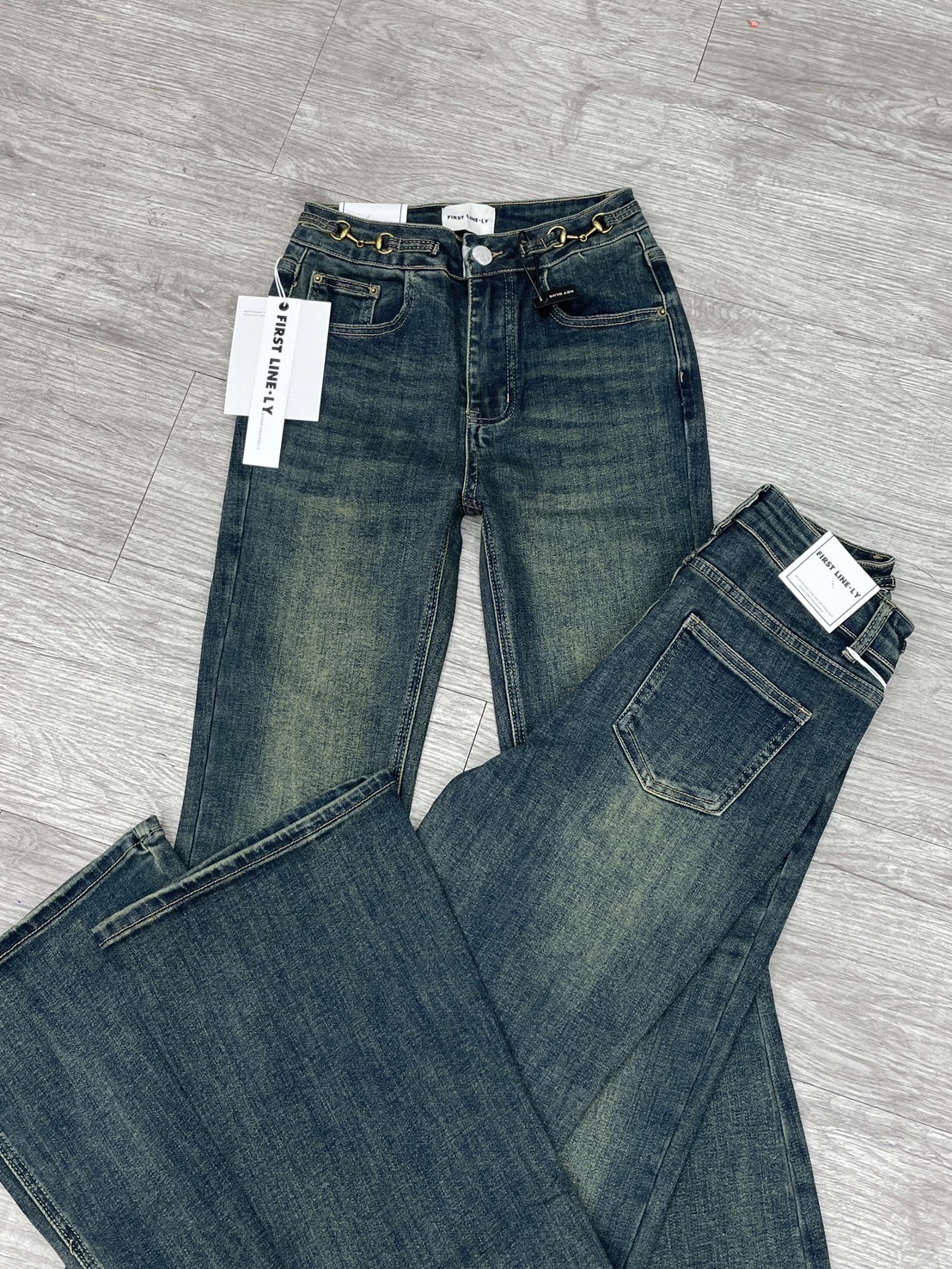 กางเกงยีน ขาม้า เอวสูงผ้ายีนยืด stretch jeans ดีแมทกับเสื้อครอบ เสื้อยาวได้หมด งานสวยมาผ้าใส่สบาย ใส่ได้ตลอดไม่มีเอ้า ย้ำยีนยีนยืด