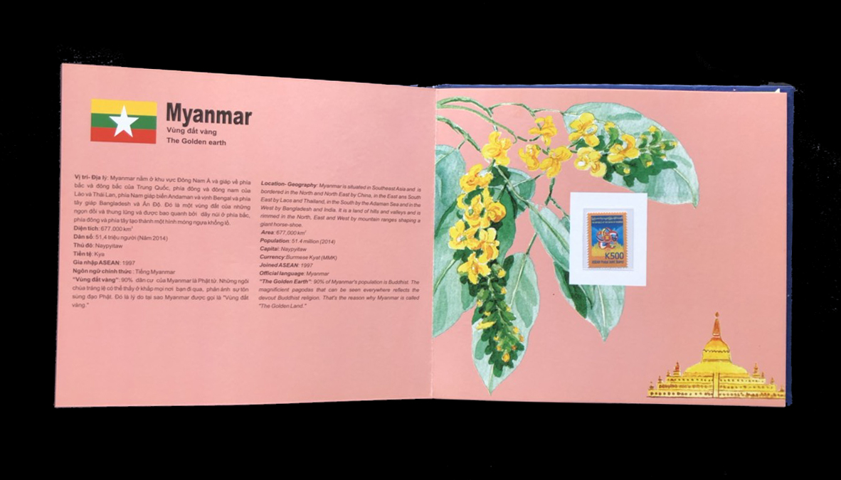 แพ็คแสตมป์อาเซียน 10 ประเทศ