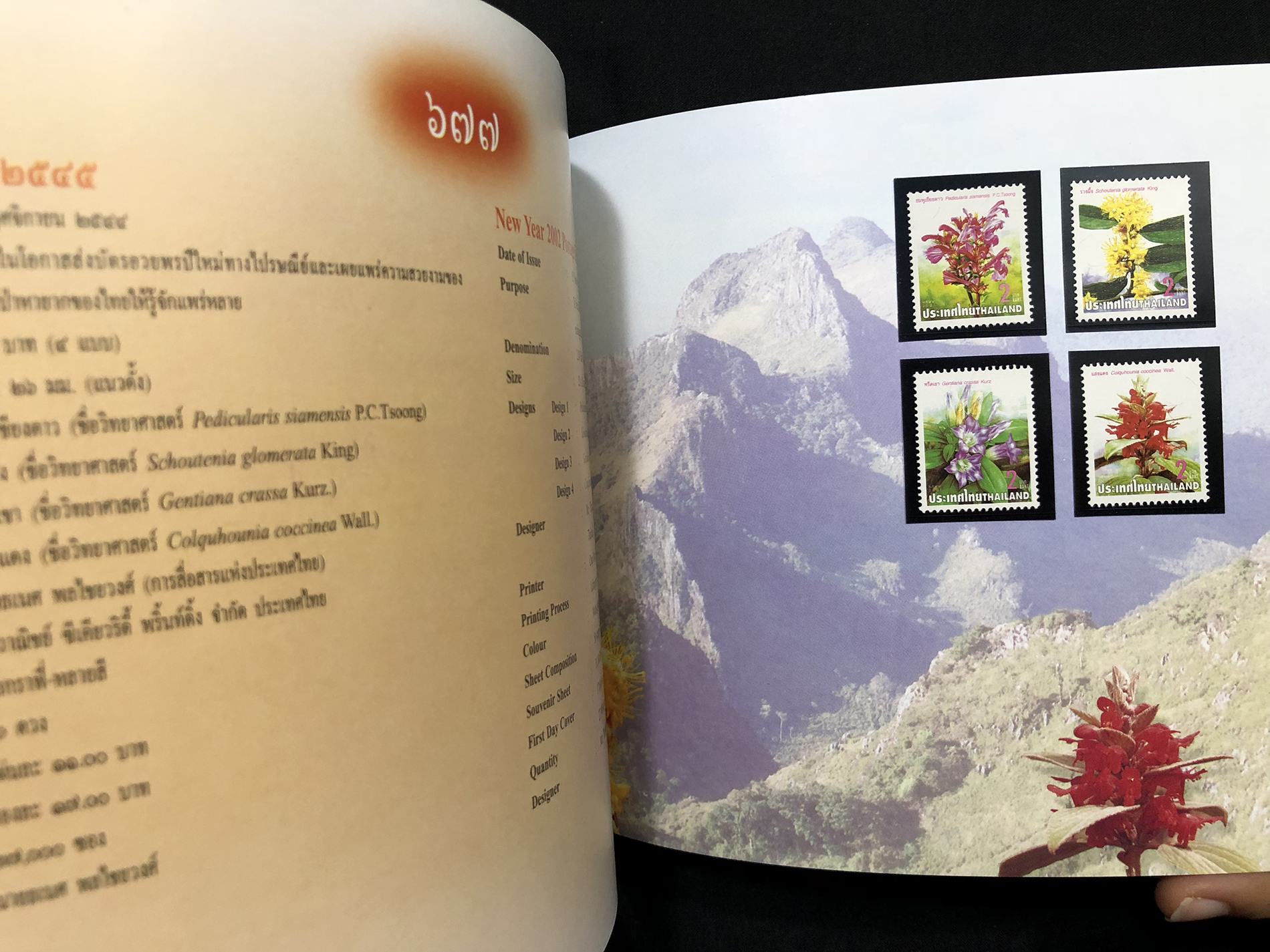 สมุดตราไปรษณียากรไทยประจำปี 2544