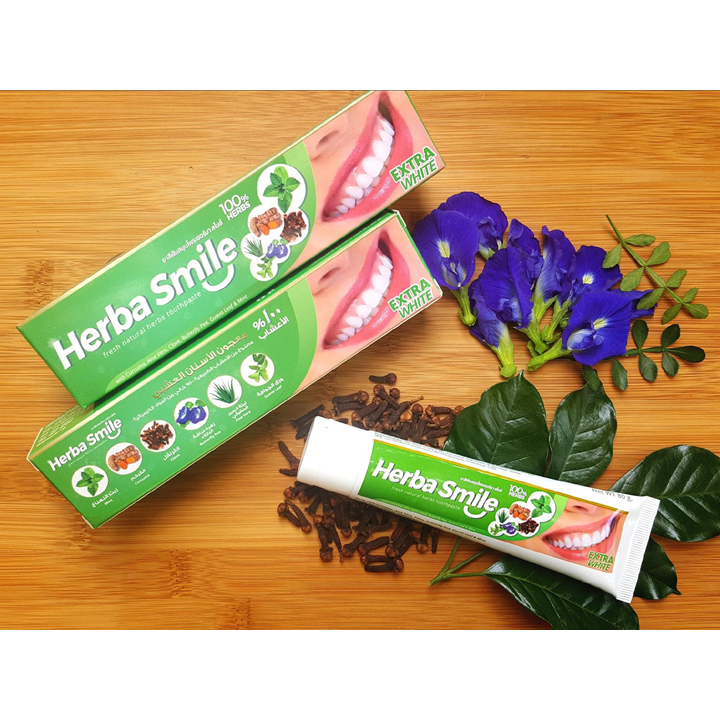 Herba Smile Fresh Natural Herbs Toothpaste 80g x 12 ชิ้น ยาสีฟันสมุนไพรเฮอร์บา สไมล์