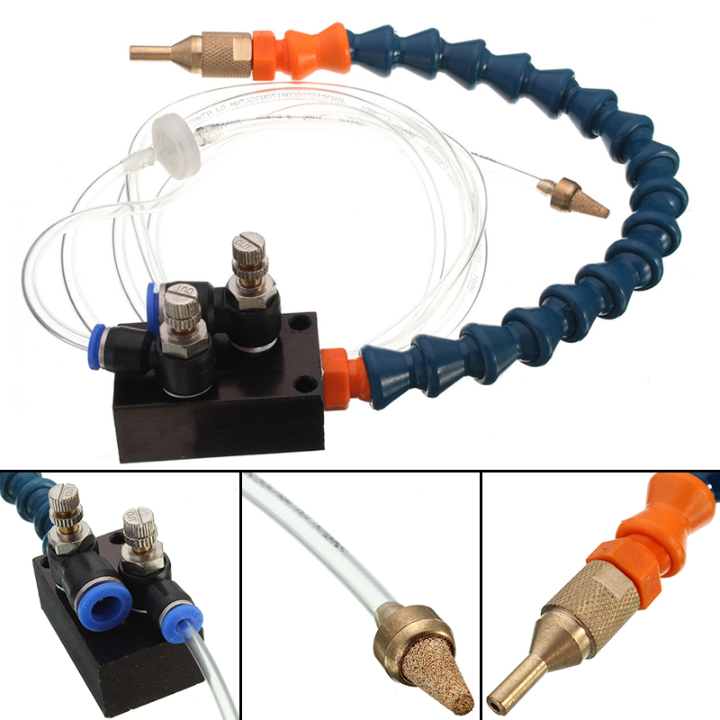 หัวพ่นน้ำหล่อเย็น เกรดอุตสาหกรรม : Mist Coolant Lubrication Spray System High Quality Mist Coolant System For 8mm Air Pipe CNC Lathe Milling Drill