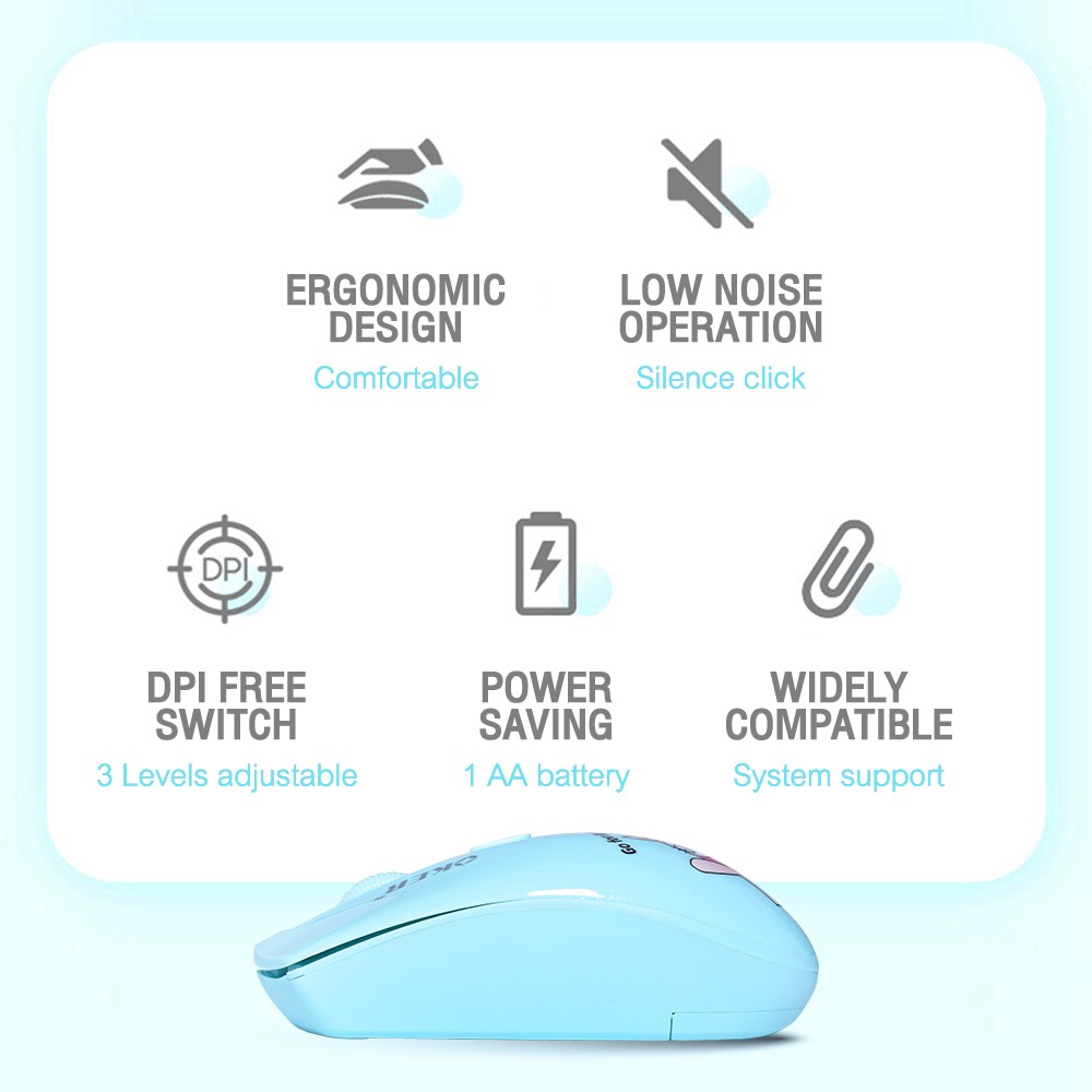 M836 OKER BLUETOOTH & 2.4G DOUBLE CHANNELS WIRELESS MOUSE MO-OK-WL-836BK