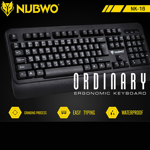 NUBWO NK016 NUWBO ORDINARY KEYBOARD USB 104KEY KB-UB-NW-016BK