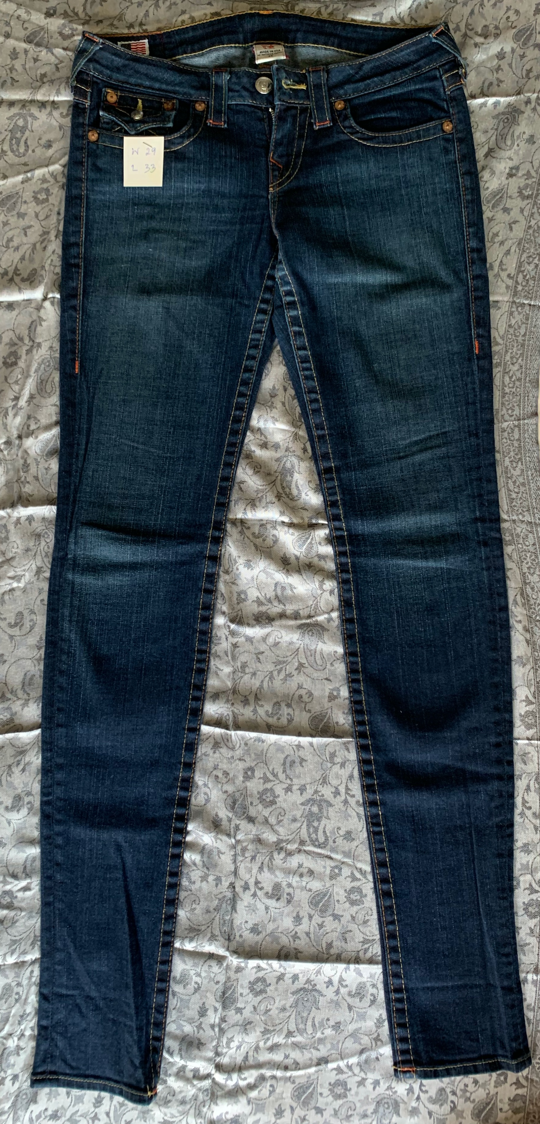 กางเกงยีนส์ผู้หญิงมือสอง TrueReligion Made in USA