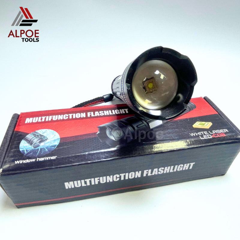 ไฟฉายแรงสูง หลอด T16 พร้อมอุปรกรณ์ชาร์จ มีไฟข้าง รุ่น MAX-6526