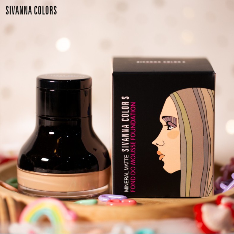 Sivanna Colors Mineral Mousse Foundation 17 กรัม HF804 ซีเวียน่า ครีมรองพื้น เนื้อมูส พร้อมแปรง
