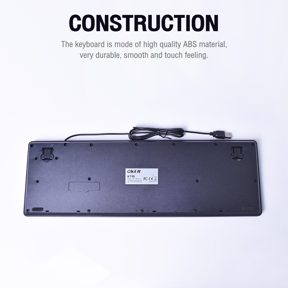 OKER K-758 OKER MULTIMEDIA KEYBOARD USB KB-UB-OK-758BK
