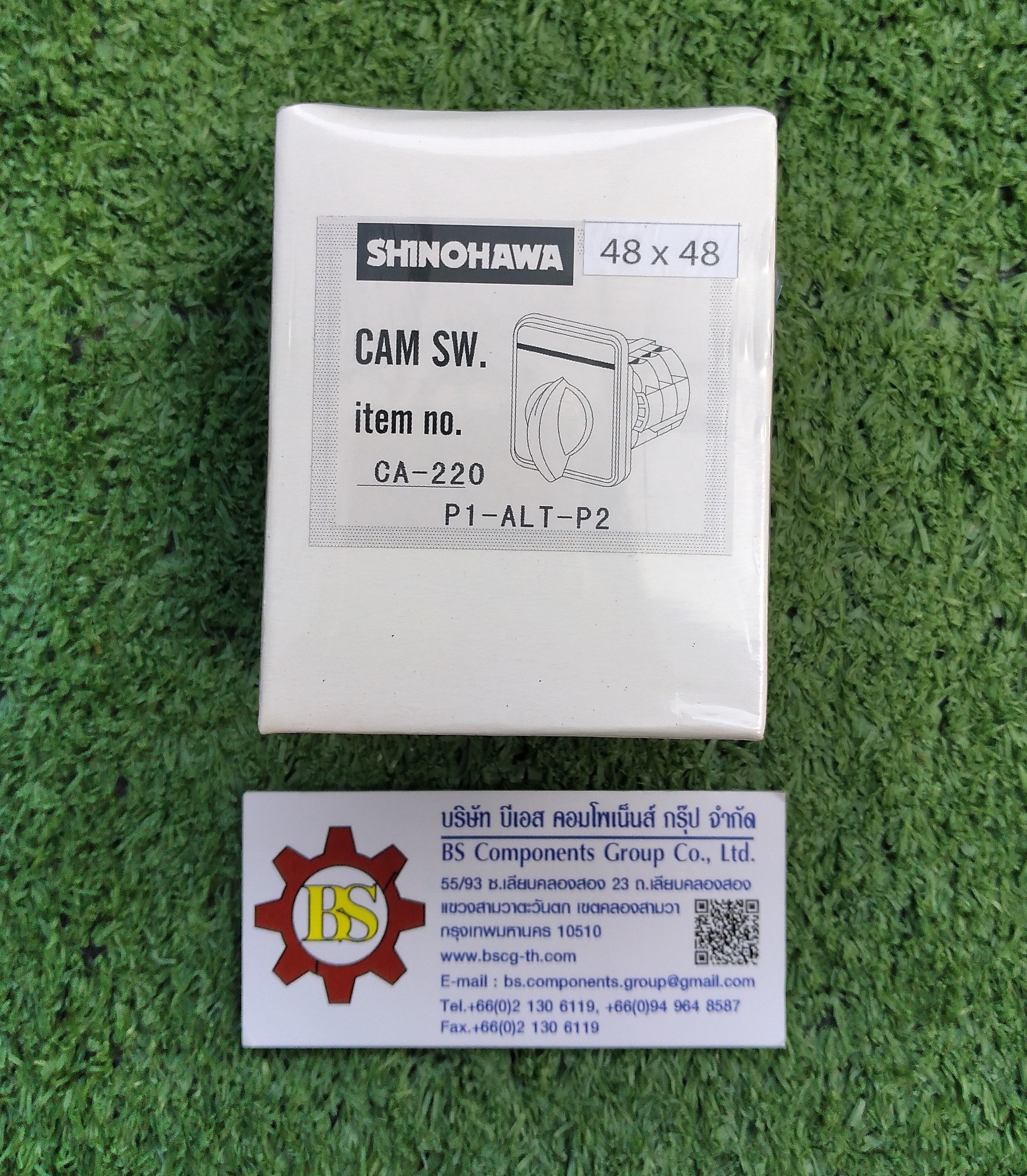 SHINOHAWA : สวิตช์ปั้มน้ำ P1-ALT-P2 16A 4NO 2ชั้น (48x48mm.)