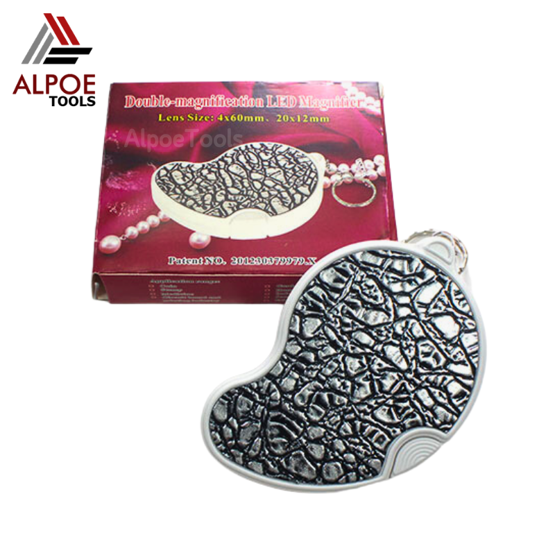 เลนท์ขยายพับได้ มีไฟ แบบพวงกุญแจ รหัส No.6901A-C ทรงรูปมะม่วง