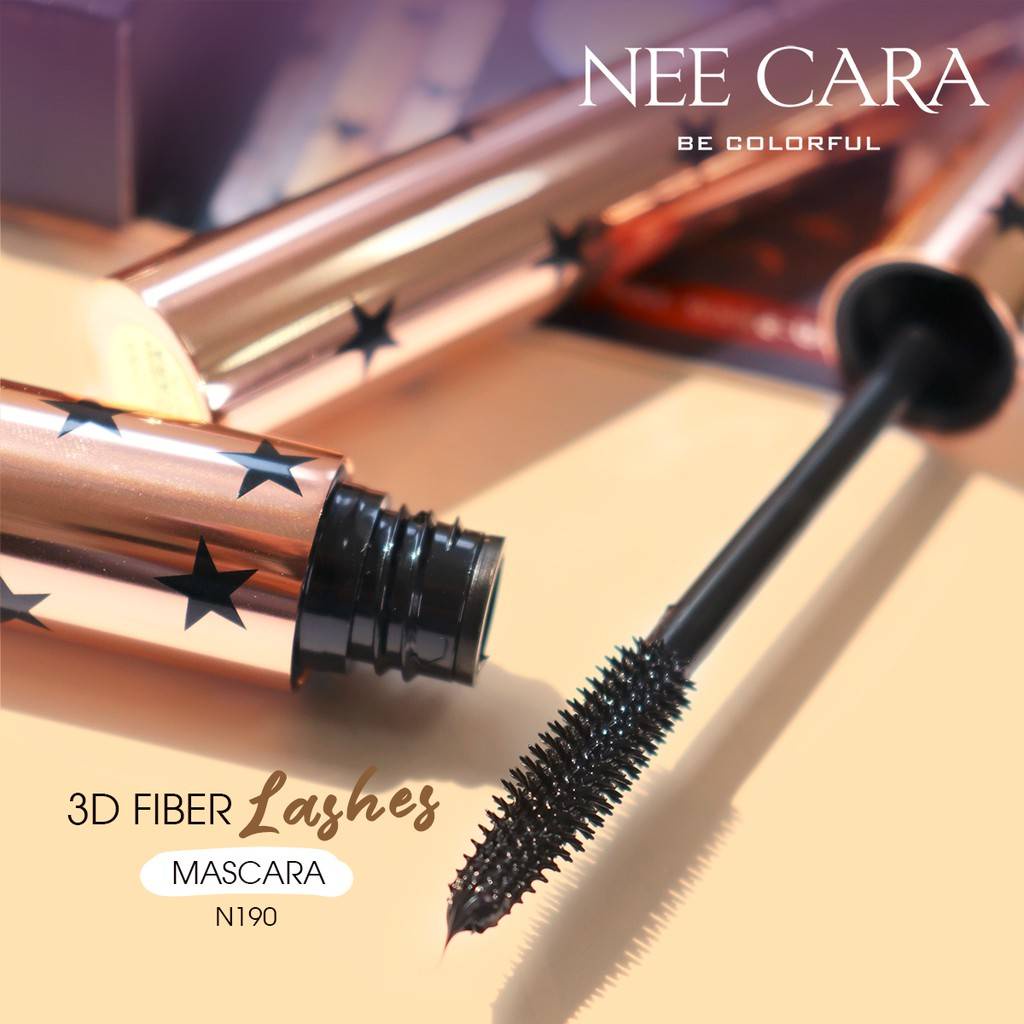 NEE CARA MASCARA 3D ทรีดี ไฟเบอร์ แลช มาสคาร่า 7g ปีดขนตา งอน หนา