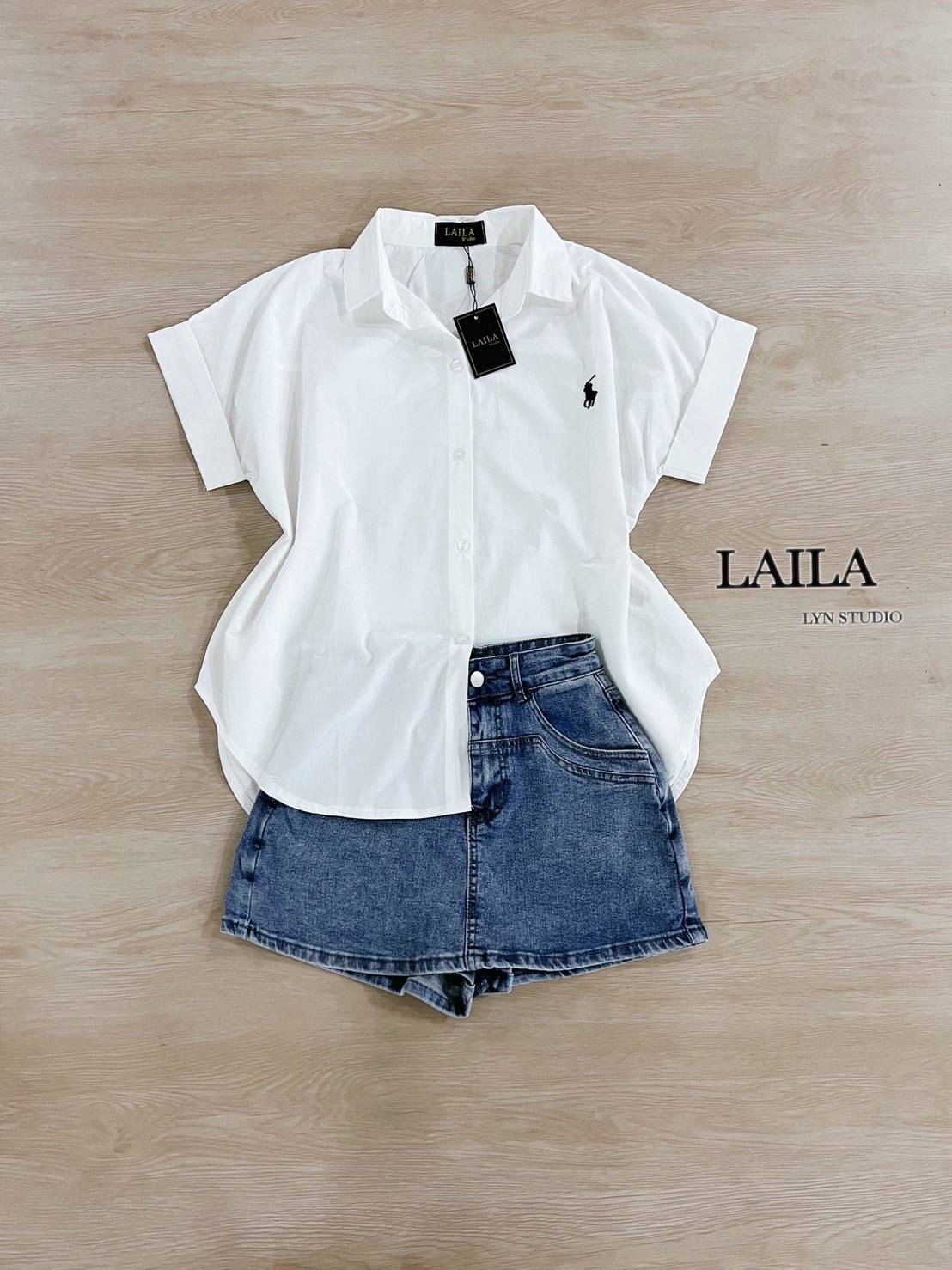 SETเสื้อ+กางเกง งานเชิ้ตแขนสั้นแต่งพับแขนงานทรงคอปก ทรงโอเวอร์ไซด์ งานผ้าคอตตอลเวียดนาม💯 แต่งปักน้องม้าโปโลที่อก ผ้าสวยมากค่าาา มาพร้อมงานกระโปรงยีนส์ทรงสั้น ทรงสวย ผ้าเป๊ะ ลุคนี้เรียบง่าย แต่แอบผู้ดีเบาๆ ลงตัวสุดๆ #byLaila #เสื้อเชิ้ตแขนสั้น #ชุด