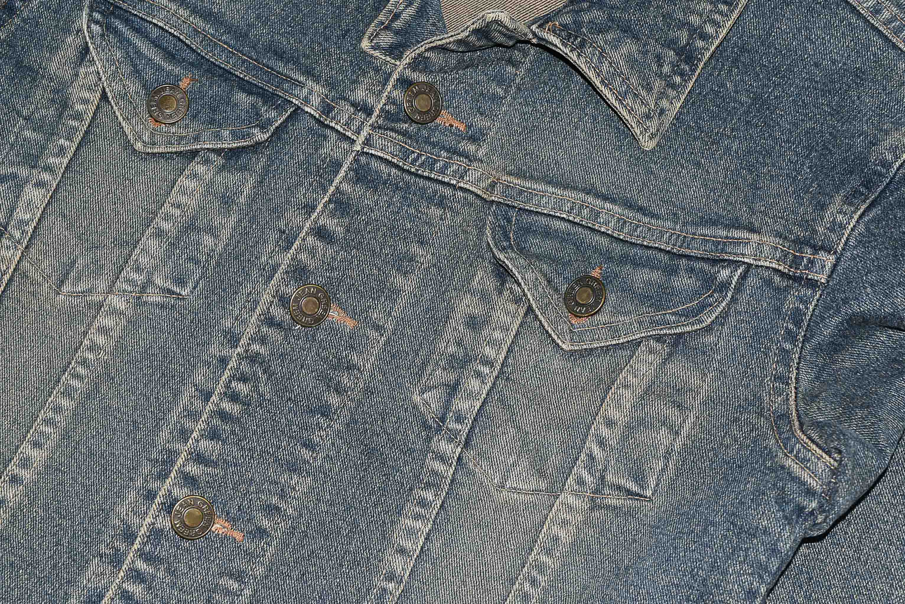 JEANS อกจริง 33 ไซส์ XS เสื้อแจ็คเก็ตยีนส์ แขนยาว ผู้หญิง สีเข้ม ผ้ายืด เนื้อผ้านุ่มใส่สบาย ใส่คลุมกันแดด