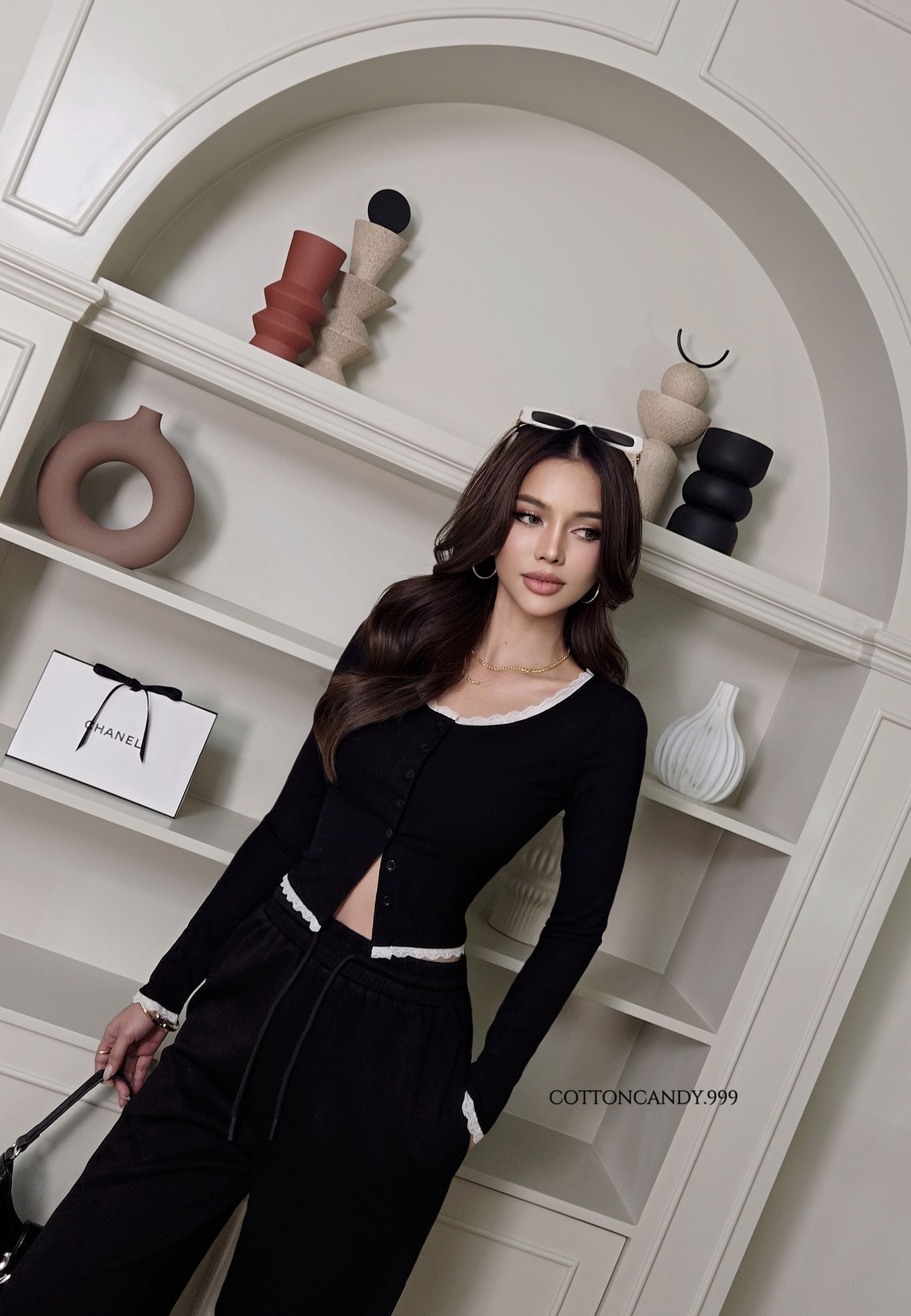 Tag#cottoncandy เซทสปอตล่าสุด ตัวเสื้อผ้ายืดเนื้อดี+ พร้อมกางเกงวอร์มผ้านาโนเนื้อเด้งยืดหยุ่นอย่างดี