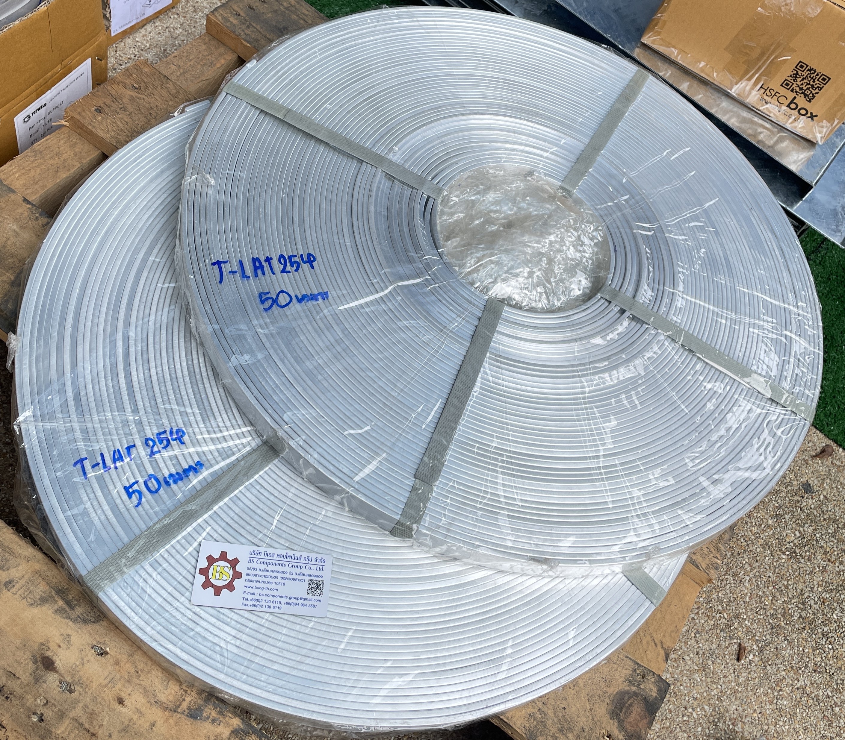 TOPWELD : Tape Conductors : Aluminium Tape T-LAT 254 Aluminium Tape size 25 x 4 mm. ( 100 sq.mm. )