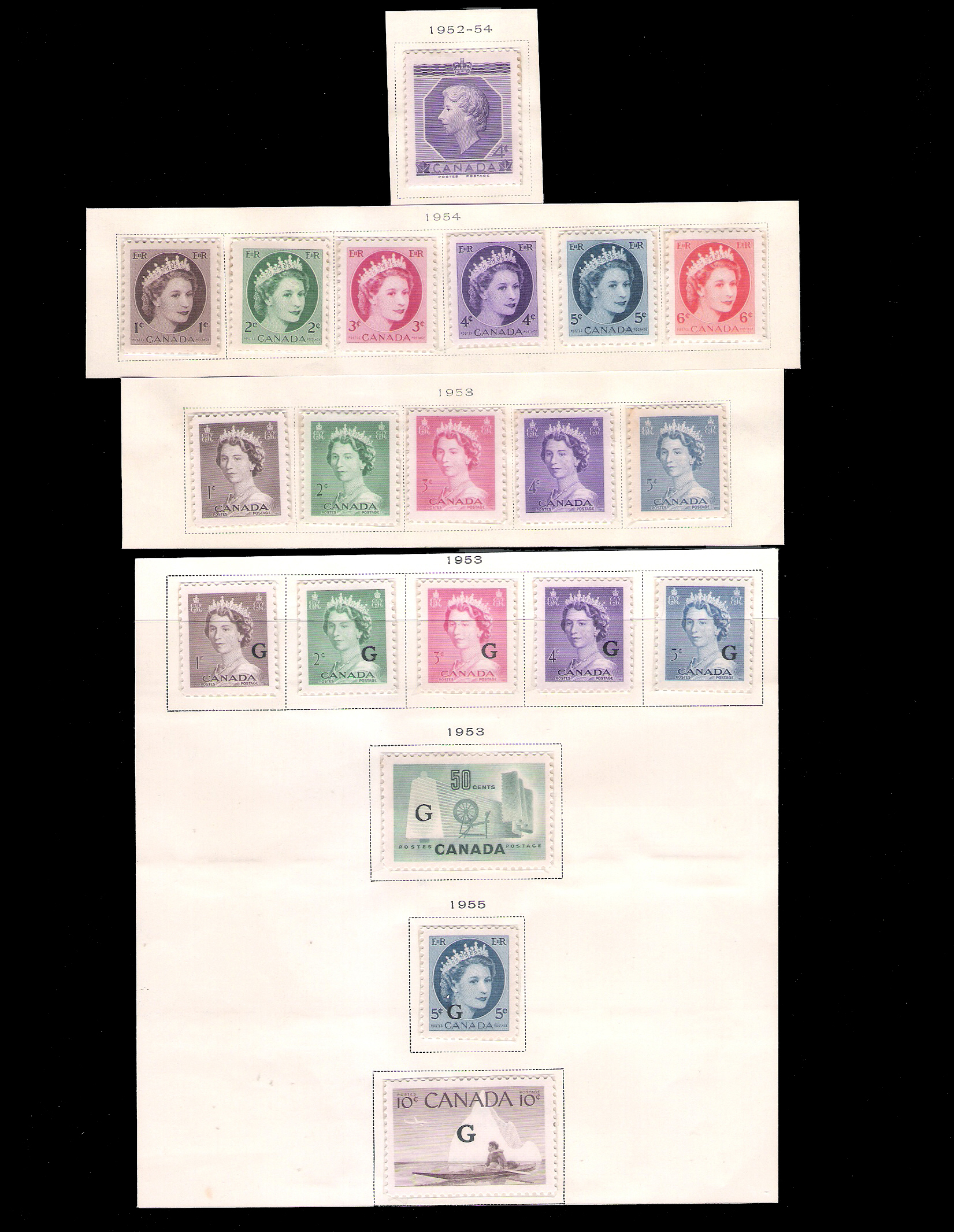 2 SHEETS 1952 Canada