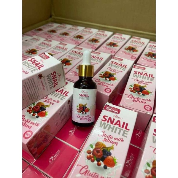 Snail White Gluta Milk Serum 40ml. สเนลไวท์ กลูต้า มิลล์ เซรั่ม by Perfect Skin Lady
