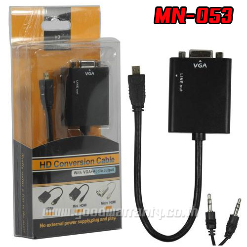 MN053 CABLE VGA (F)TO micro HDMI (M) + SOUND CV-GO-XX-HDMI7