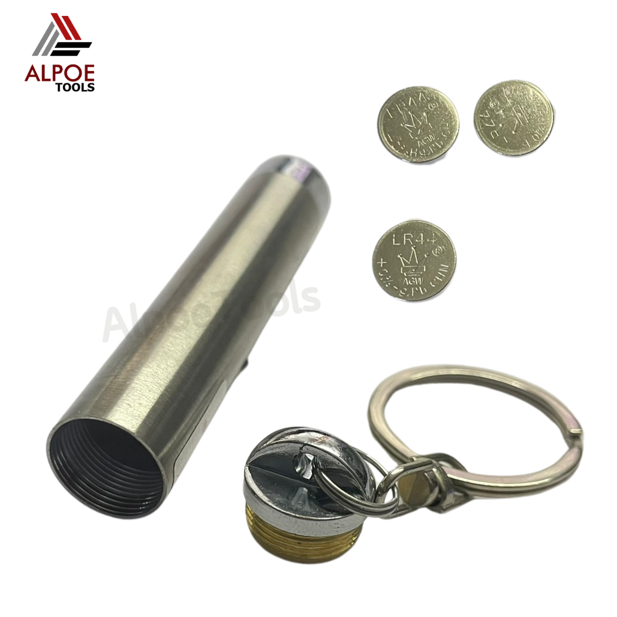 พวงกุญแจไฟฉาย พร้อม เลเซอร์ 2 in 1 ขนาดเล็ก ถ่านนาฬิกา รุ่น HJ-601