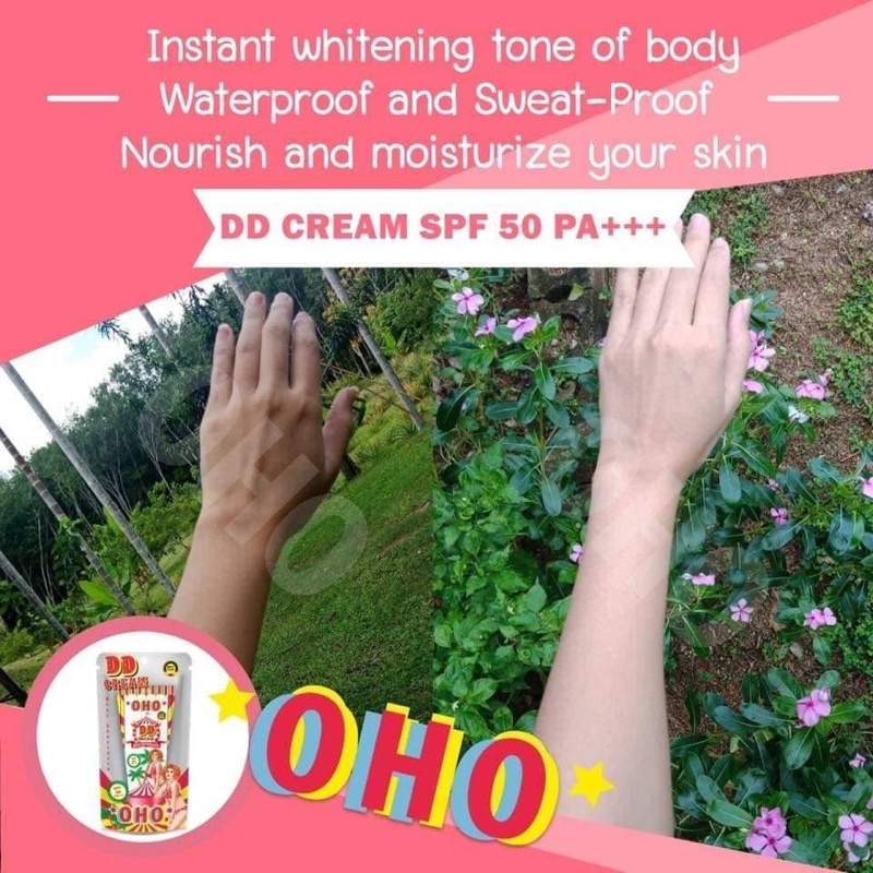 OHO DD CREAM BODY SUNSCREEN SPF50PA+++ 100g โอ้โห ดีดีครีม กันแดด