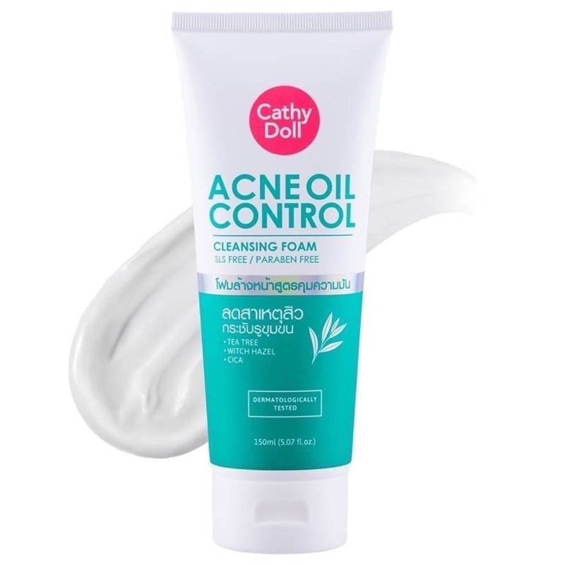 Cathy Doll Acne Oil Control Cleansing Foam 150ml โฟมล้างหน้า สูตรควบคุมความมัน