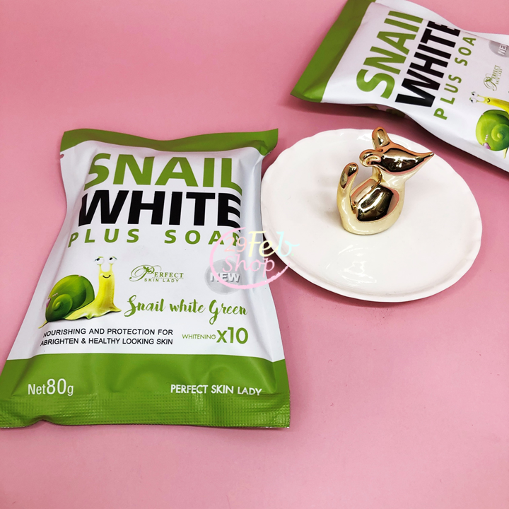 Perfect Skin Lady Snail Plus Soap 80g สบู่ สเนลไวทท์ พลัส