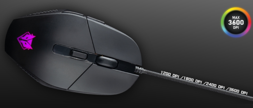 NM-93 NUBWO ICARUS Gaming Mouse เมาส์ Silent มาโคร 6 ปุ่ม ปรับระดับ DPI ได้ 4 ระดับ MO-NW-MC-093xx