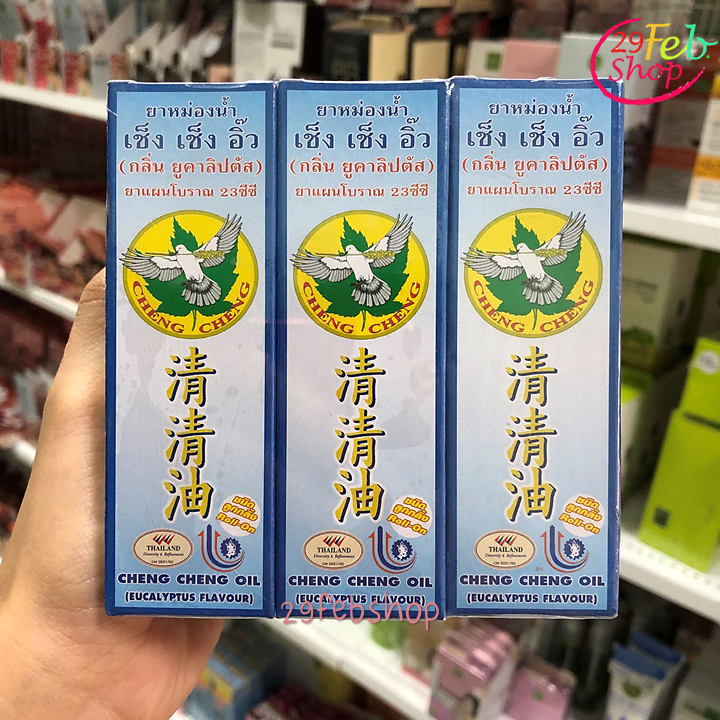 Cheng Cheng Oil Eucalyptus Flavor 23cc x 6 ชิ้น ยาหม่องน้ำ เช็ง เช็ง อิ๊ว กลิ่นยูคาลิปตัส