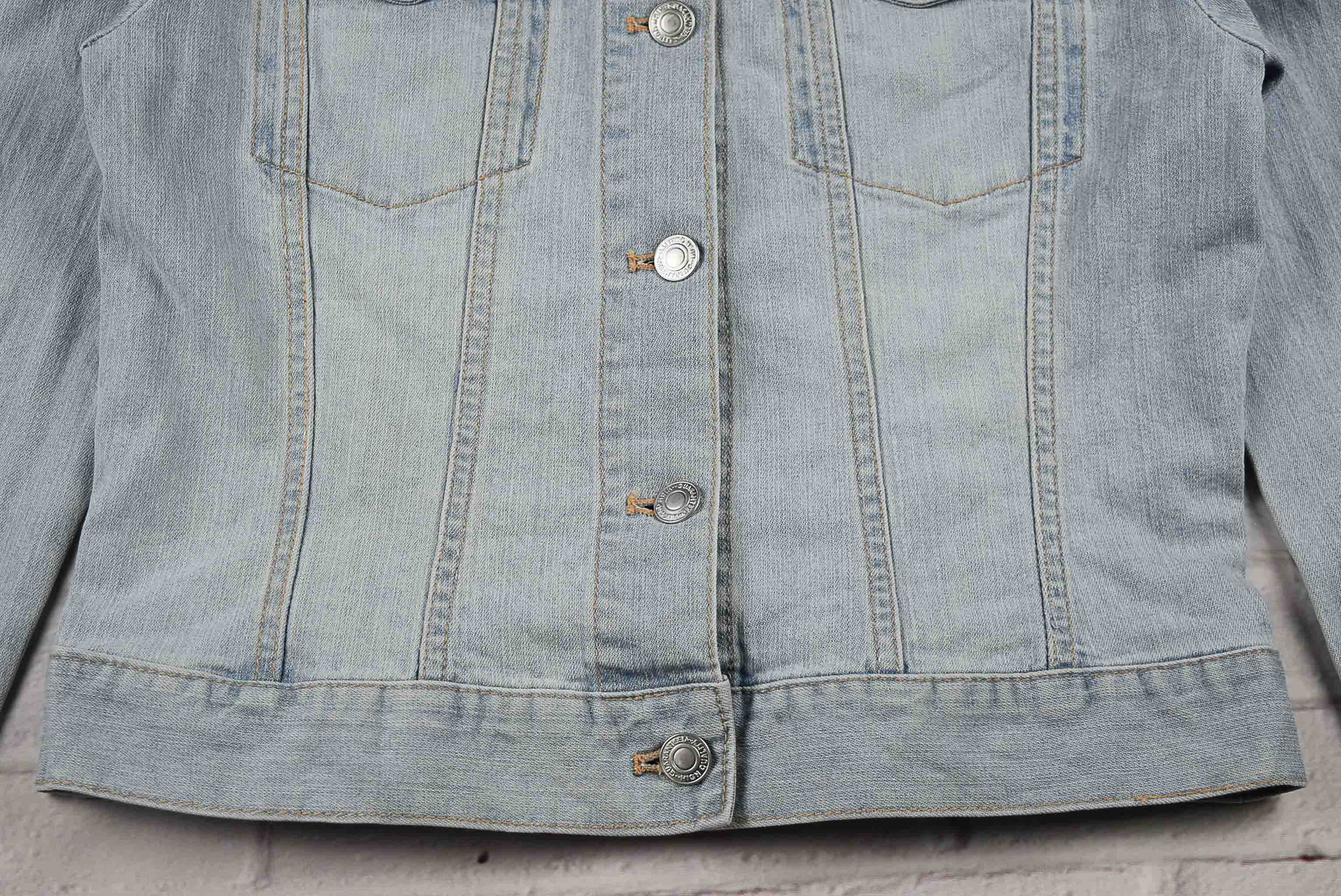 C.D.S BASIC อกจริง 35 ไซส์ S เสื้อแจ็คเก็ตยีนส์ แขนยาว ผู้หญิง เนื้อผ้ายืด ทรงสวยใส่สบาย ใส่คลุมกันแดด