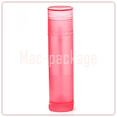 RED LIPSTICK TUBE หลอดลิปสติกใสสีแดง 5 มล.มีฝาปิด