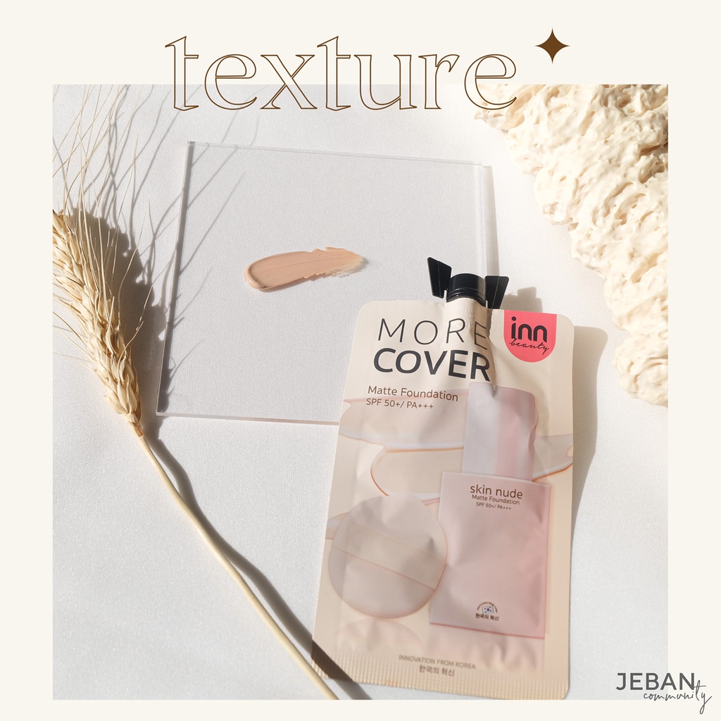 (6ซอง/กล่อง) Inn Beauty Skin Nude Matte Foundation อินน์ บิวตี้ สกิน นู้ด แมตต์ ฟาวเดชั่น 8 กรัม