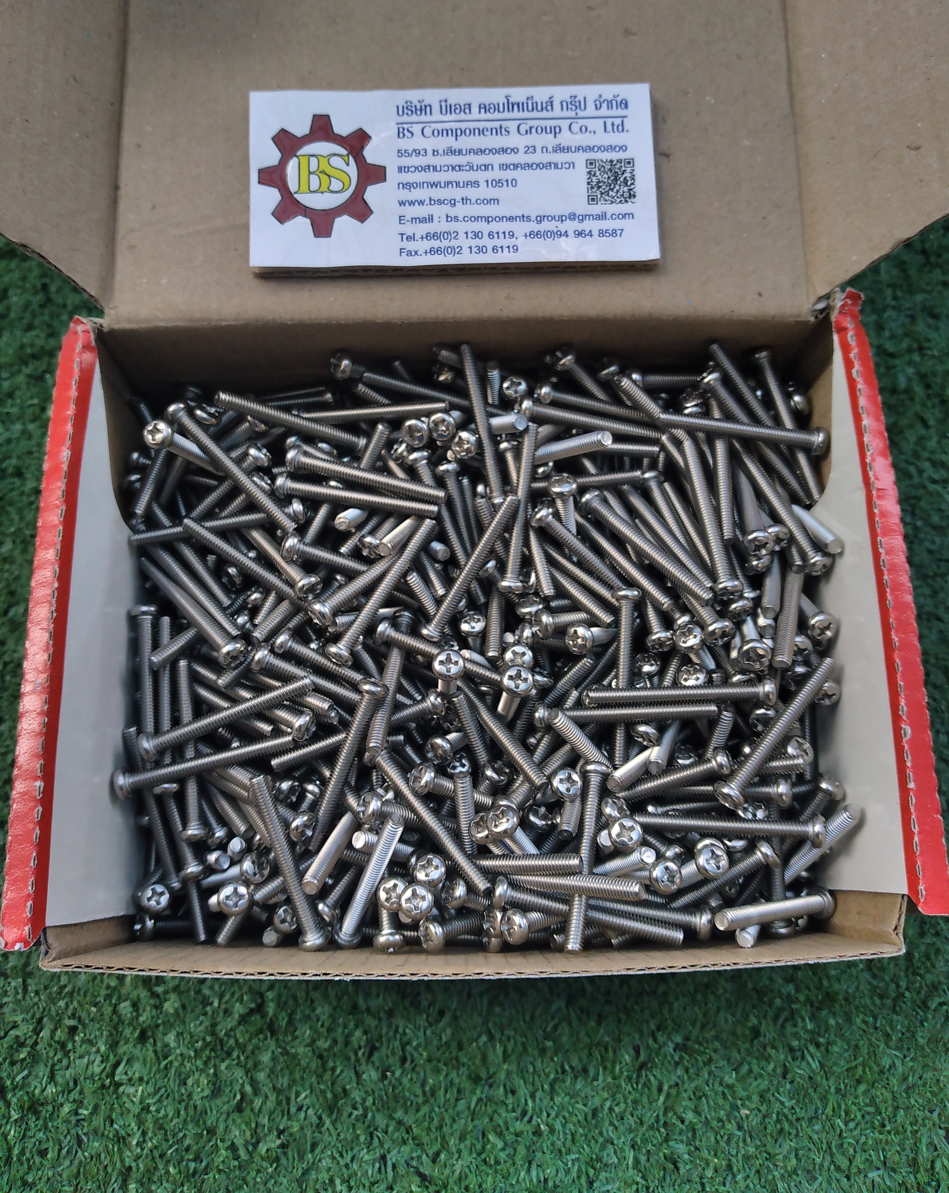 สกรูเกลียวมิลสแตนเลส SUS304 JP M4x35mm