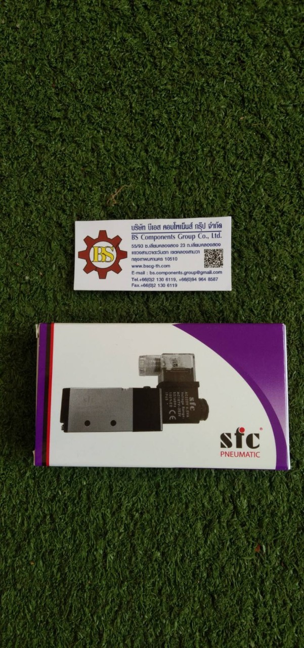 SFC : Soleniod v. 4V210-08B 5/2 เกลียว 1/4" 24V (single coil)