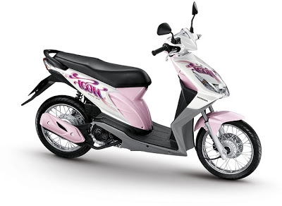 Sticker HONDA ICON ปี 2009 รุ่น7 ติดรถสี ชมพู มุก (เคลือบเงาแท้) สติ๊กเกอร์ ติดรถมอเตอร์ไซค์ ฮอนด้า ไอคอน